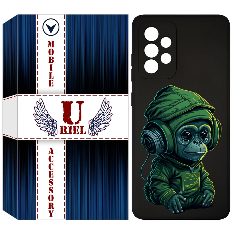 کاور یوریل مدل قاب KSH کد 45 طرح میمون سبز مناسب برای گوشی موبایل سامسونگ Galaxy A33 5G