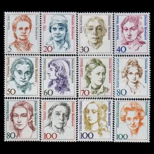 تمبر یادگاری مدل خارجی مجموعه کامل 12 عددی 