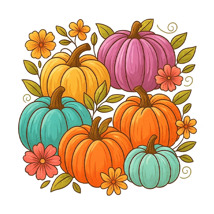 استیکر پارچه و لباس پاد آفرین مدل کارتونی کیوت فانتزی پاییز کد S3314