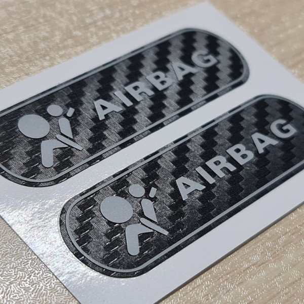 برچسب ایربگ خودرو مدل ستونی کد 10730D بسته 2 عددی