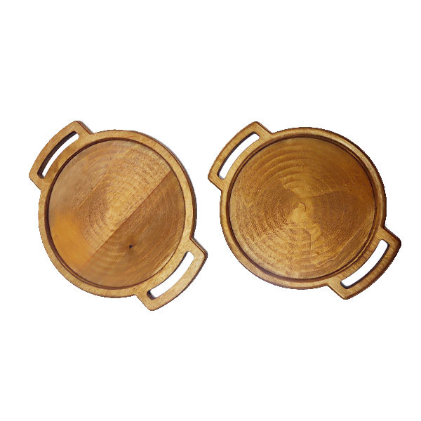 سینی مدل چوبی گرد مجموعه دو عددی