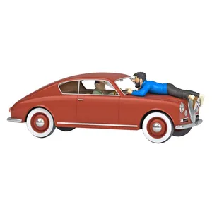 Tintin Decorative Figure Moulinsart Brand Haddock Lancia Aurelia Car
