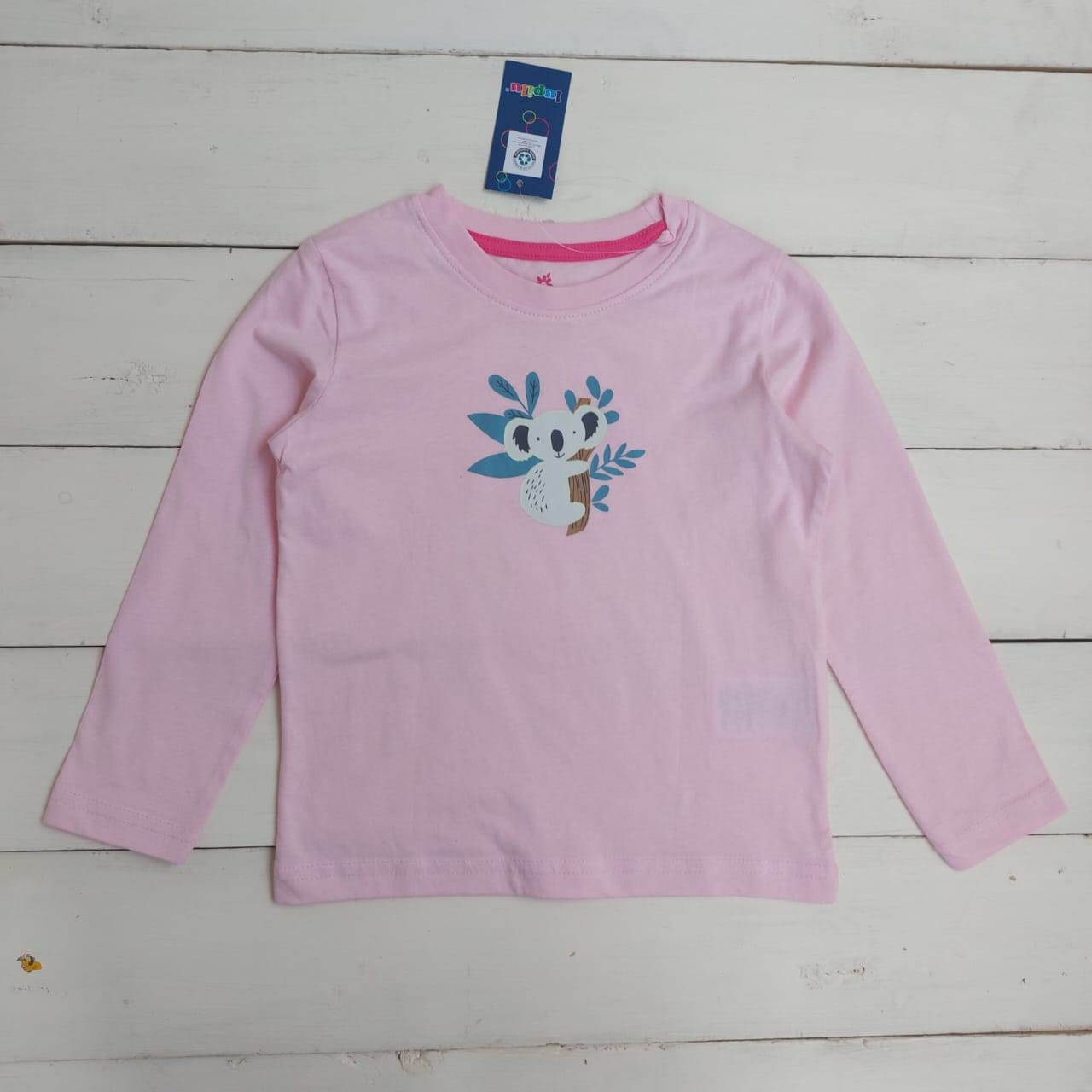 تی شرت آستین بلند دخترانه لوپیلو مدل عروسکی رنگ صورتی