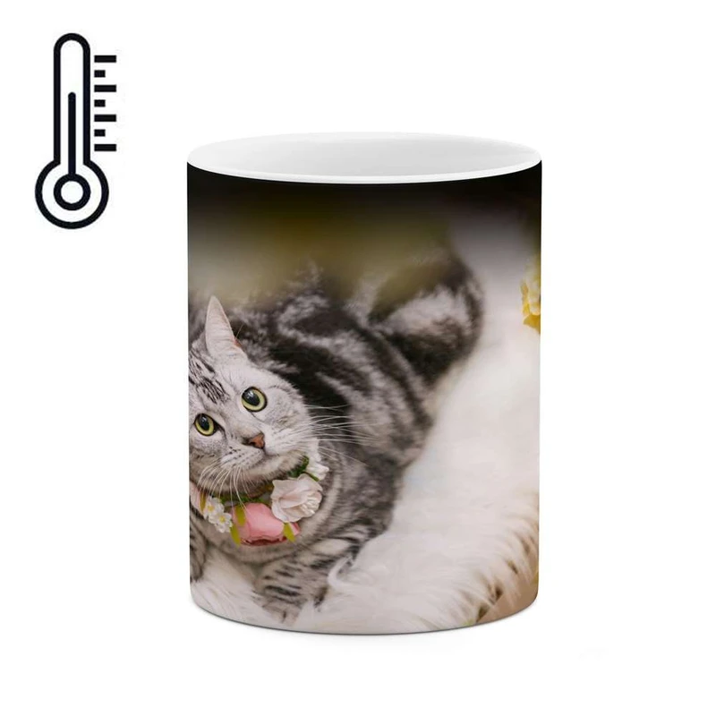 ماگ حرارتی کاکتی مدل گربه کد mgh16406