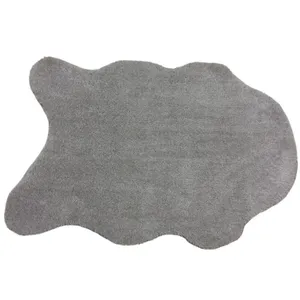 گلیم مدل پرز بلند ماشینی زمینه فیلی طرح پوست