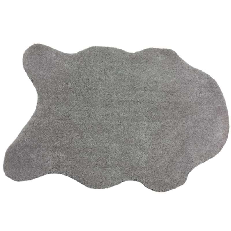 گلیم مدل پرز بلند ماشینی زمینه فیلی طرح پوست