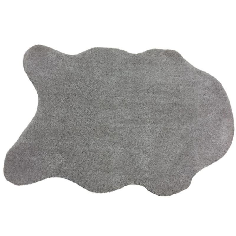 گلیم مدل پرز بلند ماشینی زمینه فیلی طرح پوست