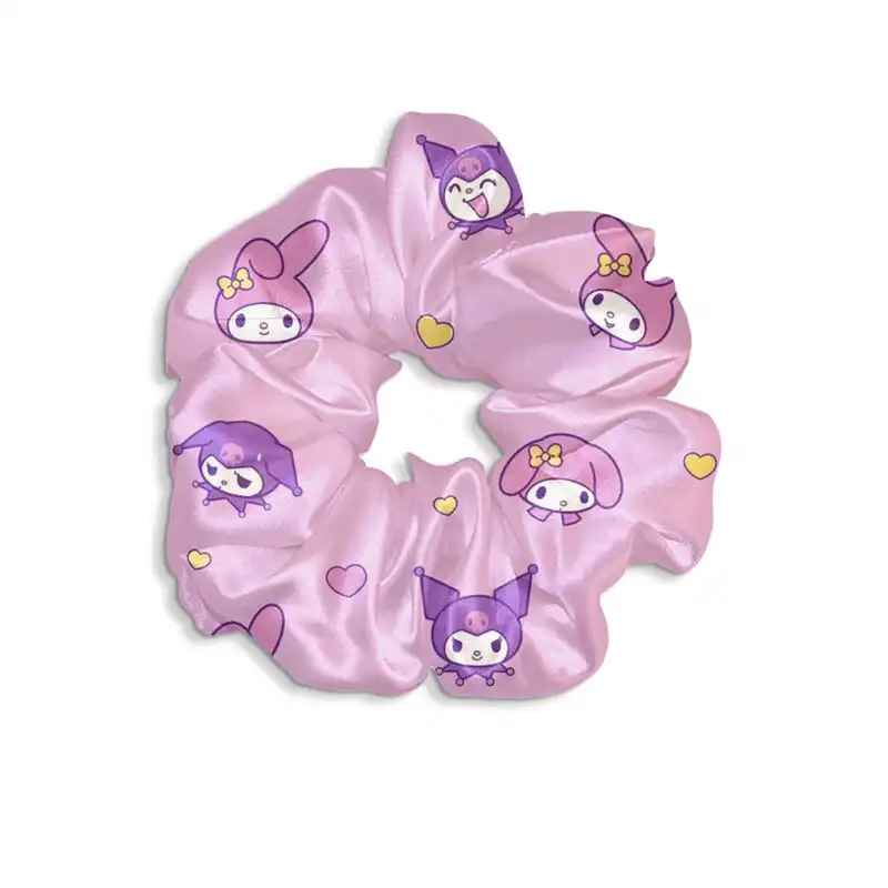 کش مو زنانه مدل اسکرانچی طرح کرومی کیوت کد SCH0204