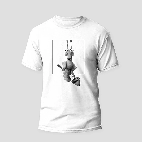 تی شرت آستین کوتاه مردانه مدل سنجاب عصر یخبندان کد an074