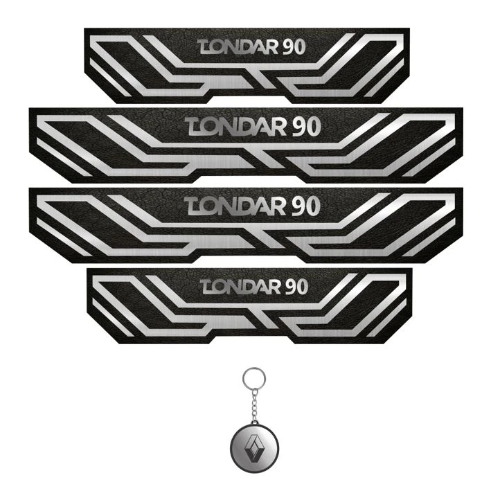 برچسب پارکابی خودرو مهدیار کد PKA 2017 مناسب برای تندر90  مجموعه 4 عددی به همراه جا کلیدی 