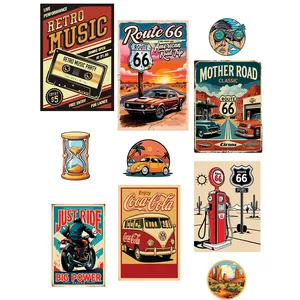 استیکر لپ تاپ طرح ماشین بازی کلاسیک کد 1300 مجموعه 10 عددی