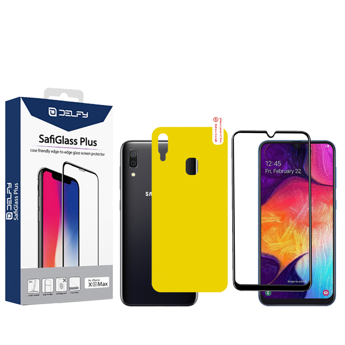 محافظ صفحه نمایش و پشت گوشی مدل Mo-2 مناسب برای گوشی موبایل سامسونگ Galaxy A20