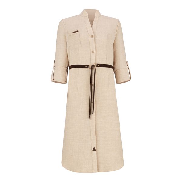 مانتو زنانه السانا مدل محنا کد 207809 رنگ شیری