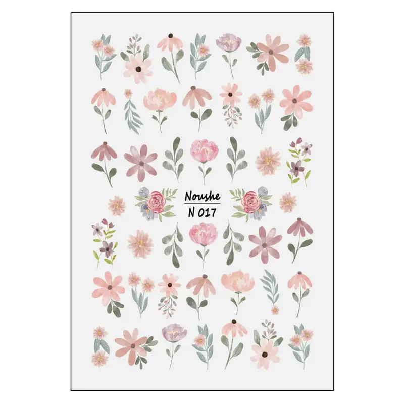 برچسب لنز ناخن مدل گل کد N017