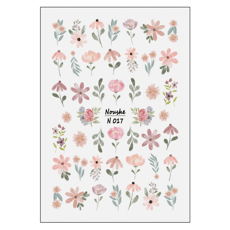 برچسب لنز ناخن مدل بهار کد N11-17-18-60 مجموعه 4 عددی