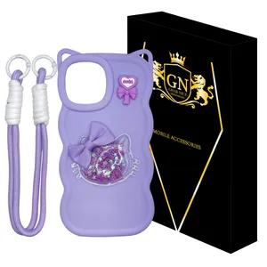 کاور قاب نایس محمدی مدل Mew مناسب برای گوشی موبایل اپل iPhone 12 / 12 Pro به همراه بند آویز