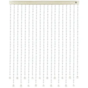 پرده ریشه ای آریا کریستال مدل کوتاه و بلند سایز 100x200 سانتی متر