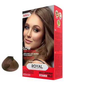 کیت رنگ مو رویال شماره 5.5 حجم 100 میلی لیتر رنگ قهوه ای طلایی روشن