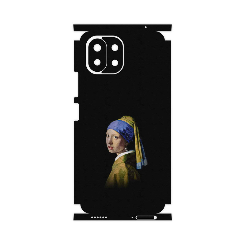 برچسب پوششی ماهوت مدل Girl with a Pearl Earring of Vermeer-FullSkin مناسب برای گوشی موبایل شیائومی MI 11 LITE