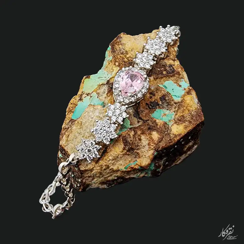 دستبند نقره زنانه مسعود جلالی نقره کار مدل 30671