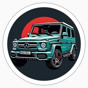 استیکر لپ تاپ و موبایل بووم طرح ماشین مدل G Class کد LA61
