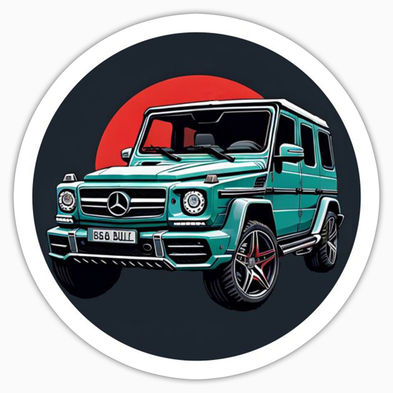 استیکر لپ تاپ و موبایل بووم طرح ماشین مدل G Class کد LA61