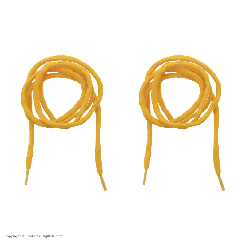 بند کفش مدل 95 رنگ زرد بسته 2 عددی