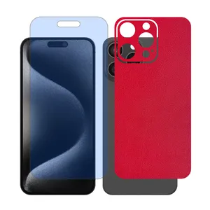 Glass Together model anti blue screen protector suitable for Apple iPhone 15 Pro Max mobile phone with cover sticker on the back of the phone