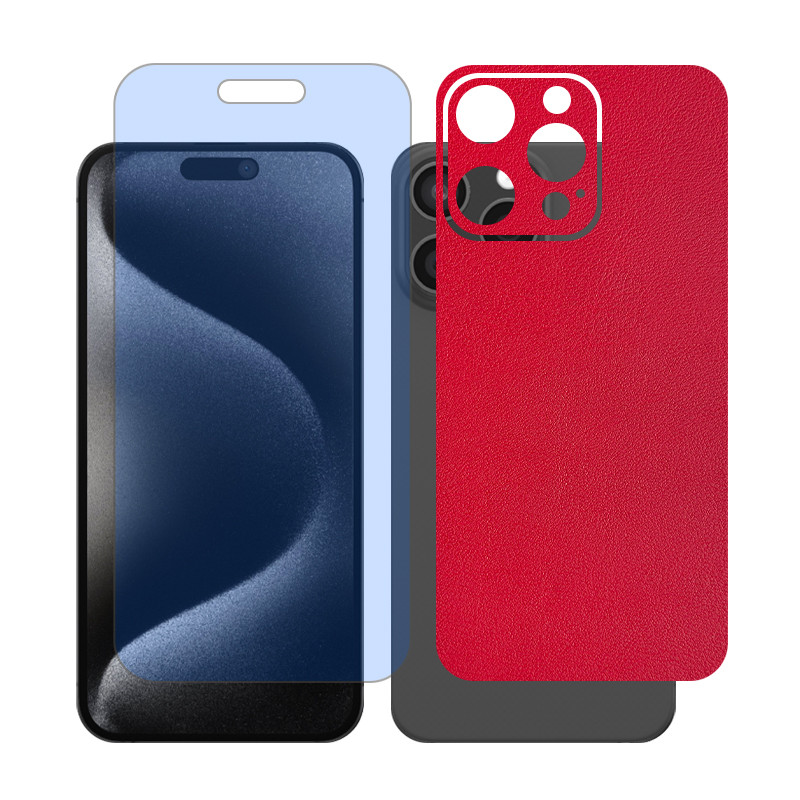 محافظ صفحه نمایش مات آنتی بلو گلس مدل Together مناسب برای گوشی موبایل اپل iPhone 15 Pro Max به همراه برچسب پوششی پشت گوشی