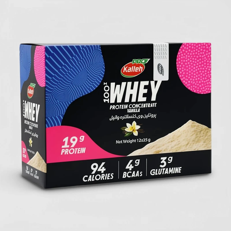 پروتئین وی با طعم وانیل کاله پرو - 25 گرم بسته 12 عددی