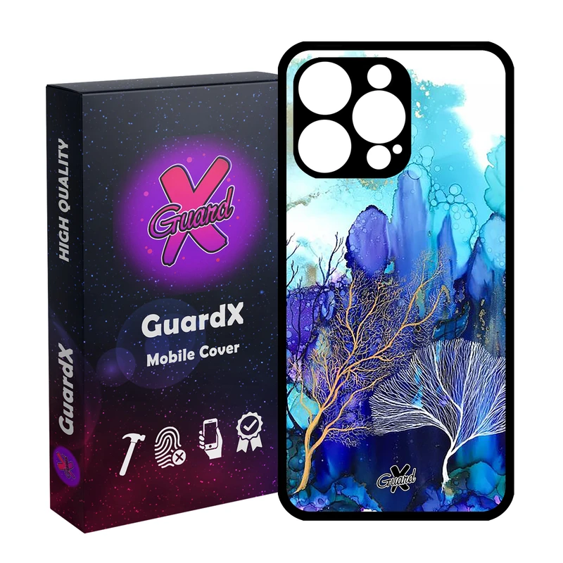 کاور گارد ایکس طرح آبرنگی مدل قاب Glass10292 مناسب برای گوشی موبایل اپل iPhone 15 Pro Max