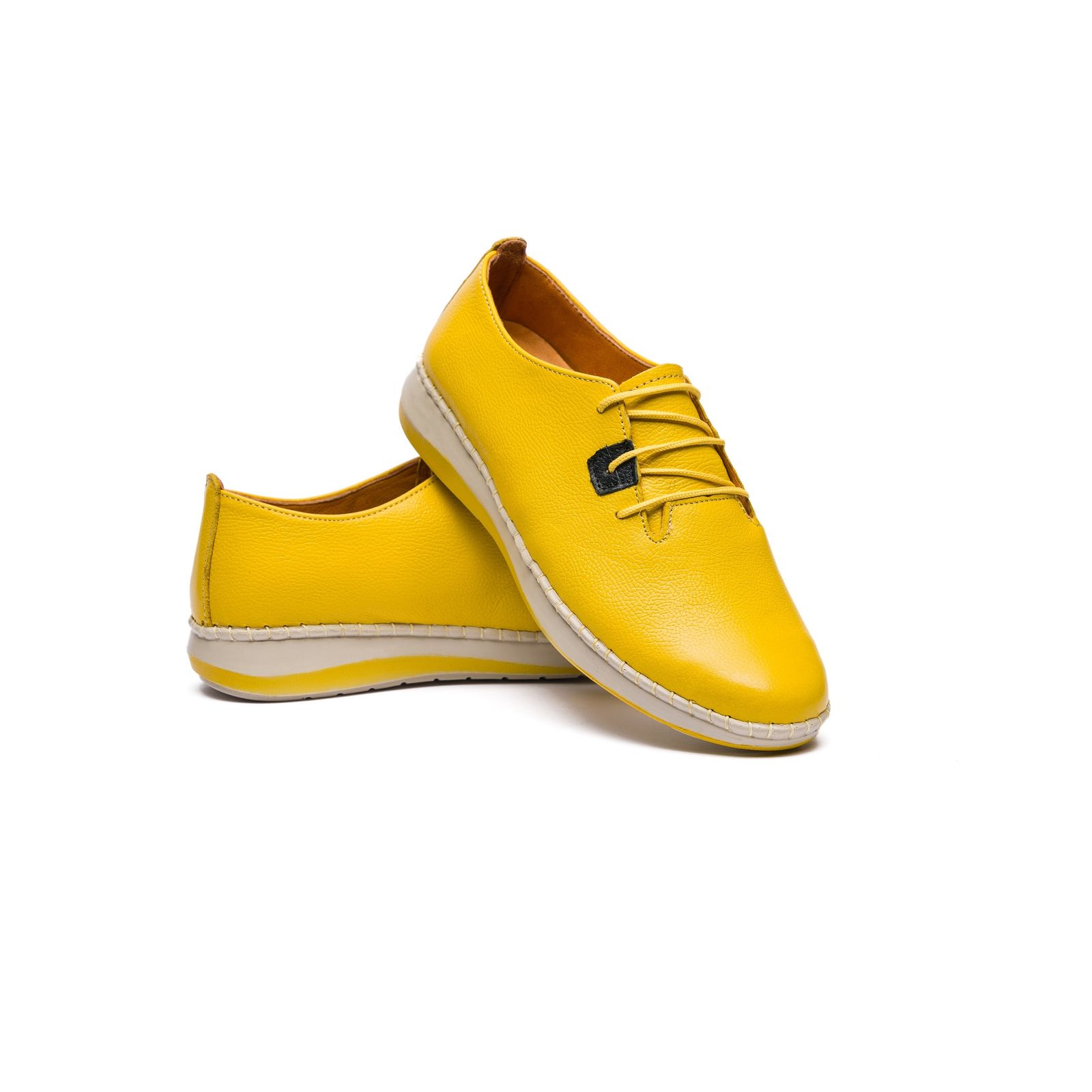 کفش طبی زنانه مدل آنیس بندی تمام چرم - - 60