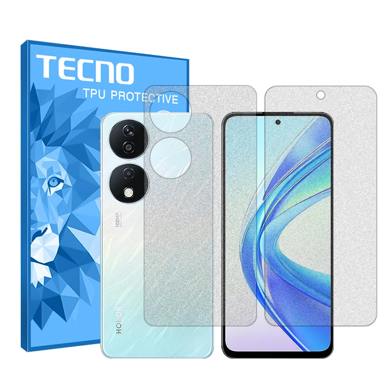 محافظ صفحه نمایش مات تکنو مدل HyMTT مناسب برای گوشی موبایل آنر X7b به همراه محافظ پشت گوشی