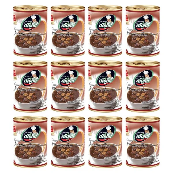 کنسرو خورشت فسنجان با گوشت گیاهی شیفته - 370 گرم بسته 12 عددی