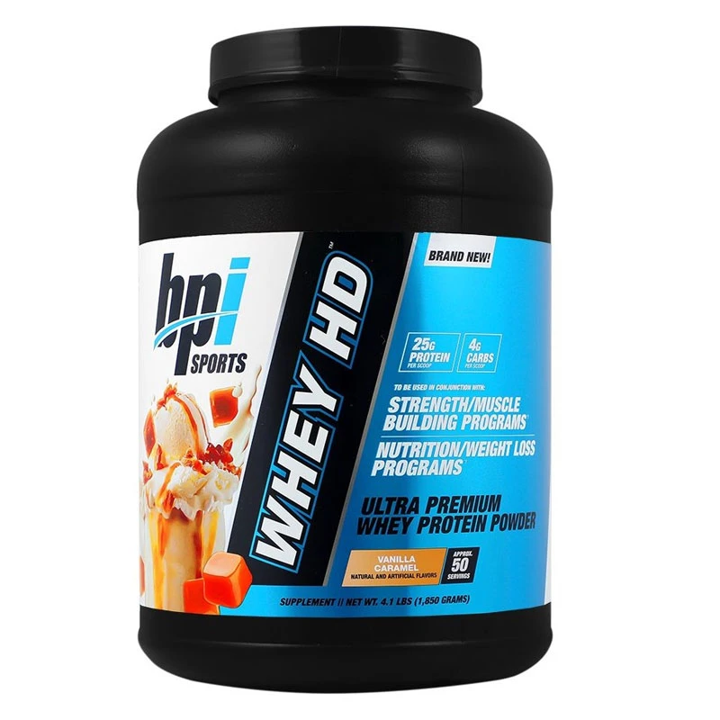 پودر پروتئین وی اچ دی با طعم کارامل وانیل بی پی آی - 1850 گرم