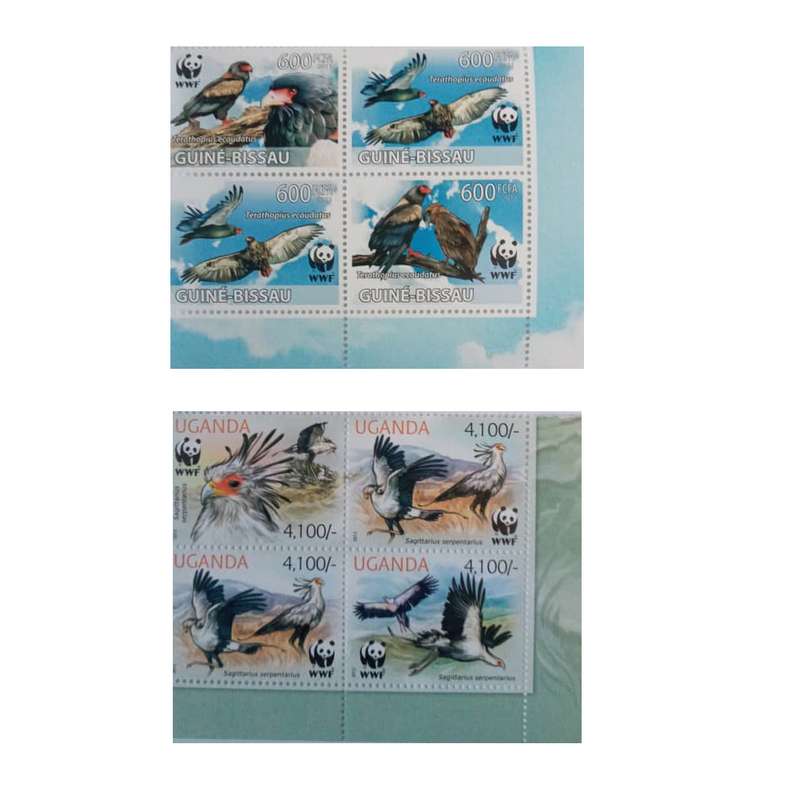 تمبر یادگاری مدل گونه های در حال انقراض 9 مجموعه 8 عددی