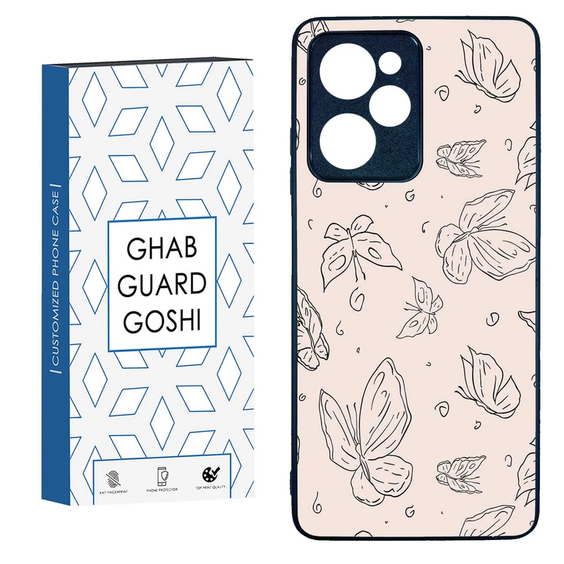 کاور قاب گارد گوشی طرح پروانه کد TPU-238 مناسب برای گوشی موبایل شیائومی  POCO X5 PRO