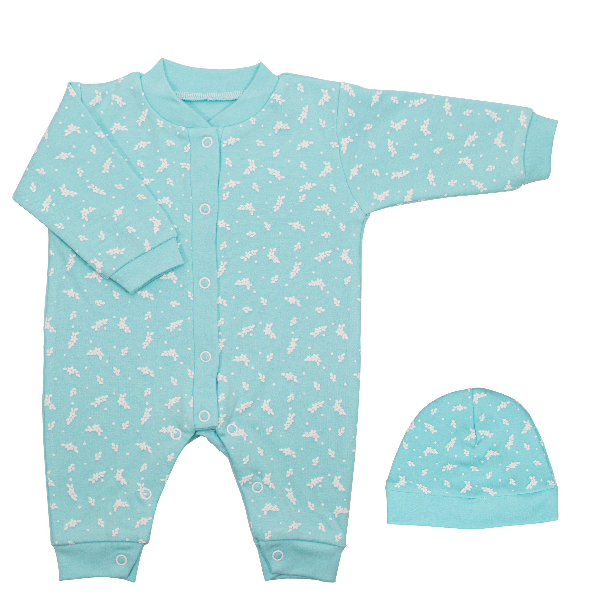 ست سرهمی و کلاه نوزادی مدل خوشه