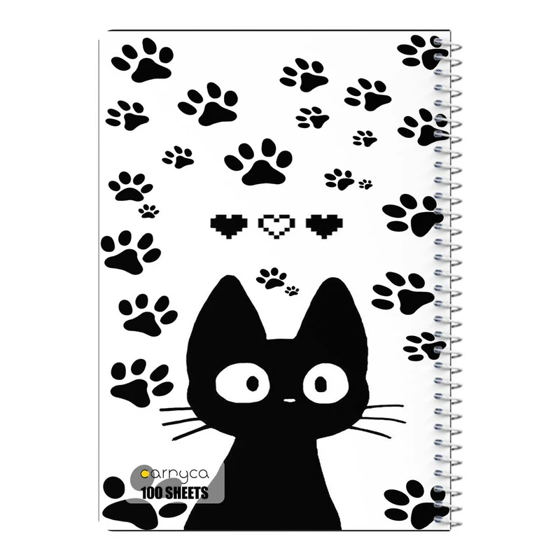 دفتر مشق 100 برگ سیمی کارنیکا طرح گربه Cat کد 33993