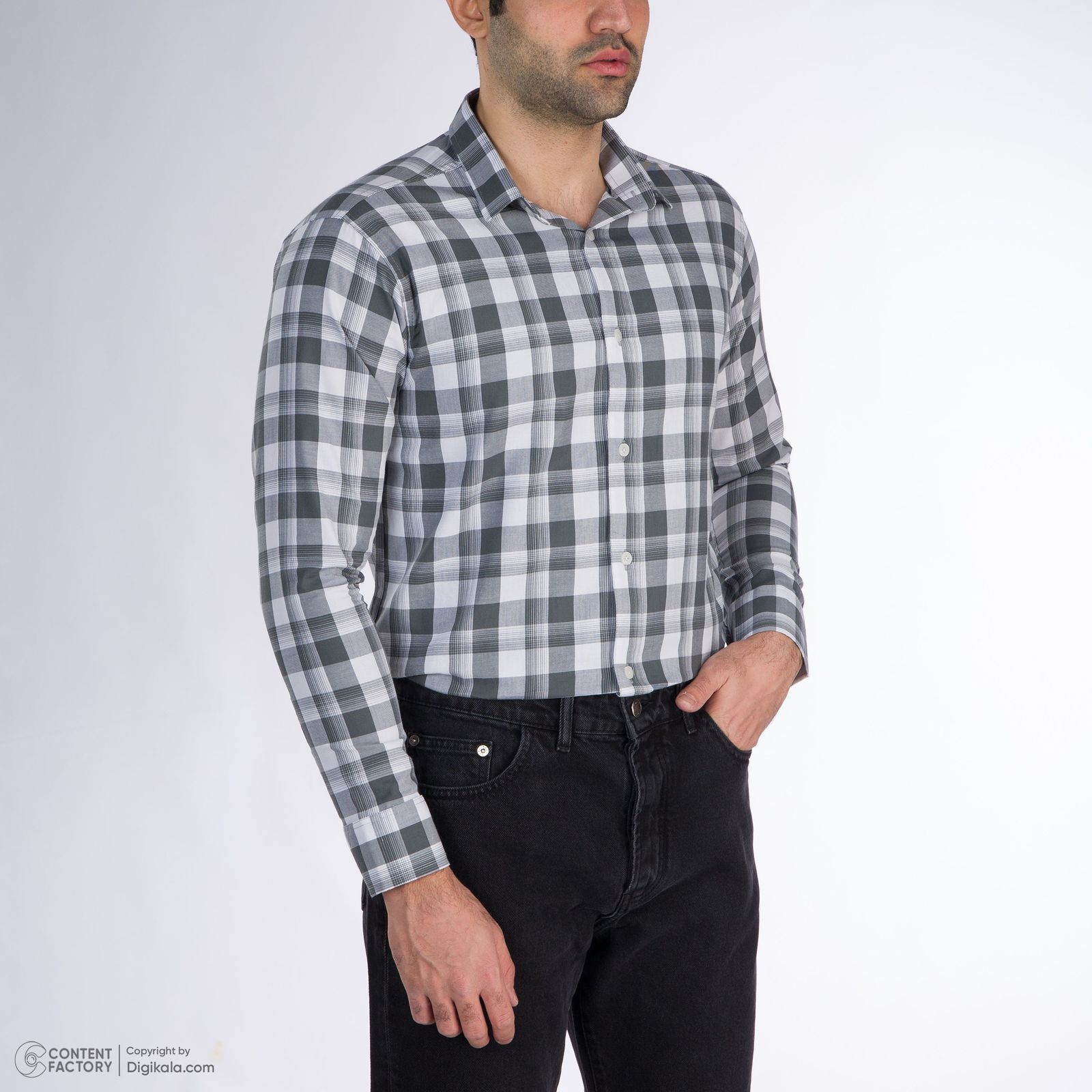 پیراهن آستین بلند مردانه باینت مدل 2261701-90 -  - 9