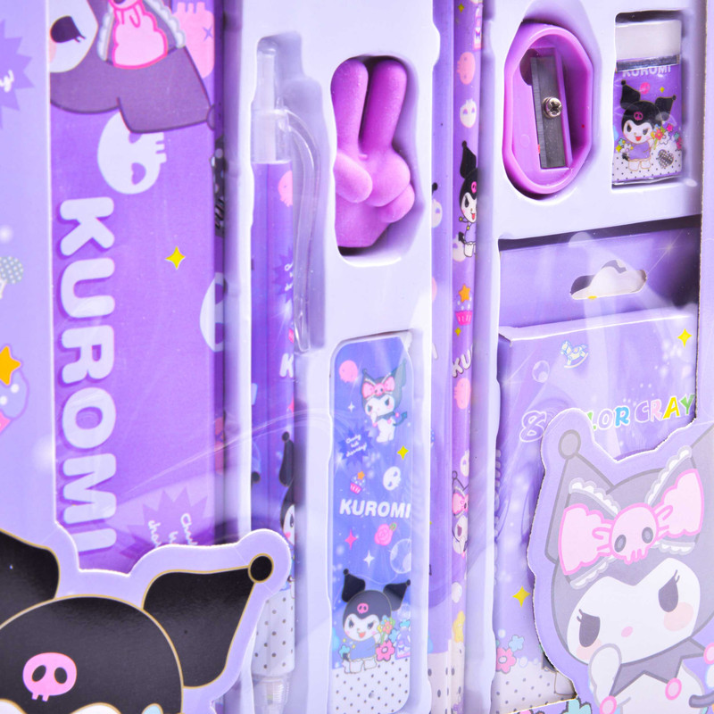 بسته لوازم تحریر مدل کرومی مجموعه 9 عددی