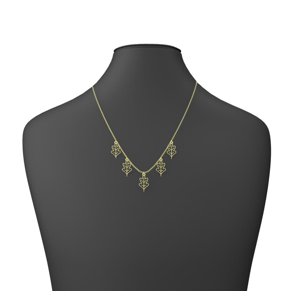 گردنبند طلا 18 عیار زنانه مدوپد مدل برگ کد RNA15863 -  - 3
