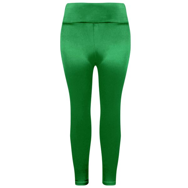 لگینگ زنانه مدل کمر پهن براق کد 4384 رنگ سبز