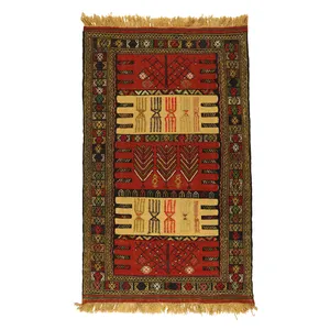 گلیم دستبافت دومتری طرح سفره کردی کد 1405160