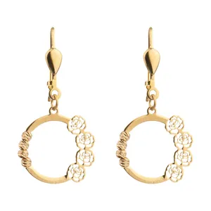 گوشواره طلا 18 عیار زنانه الن نار مدل 1091