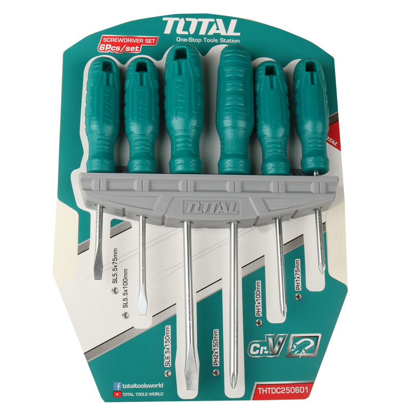 مجموعه 6 عددی پیچ گوشتی توتال مدل 250601 مجموعه 6 عددی پیچ گوشتی توتال مدل 250601