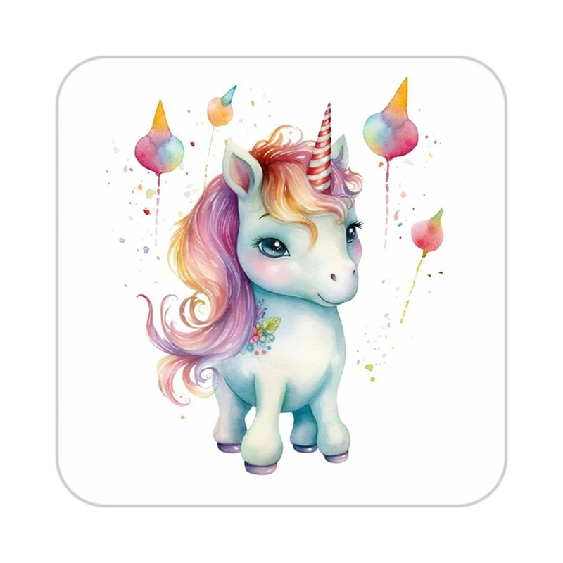 زیر لیوانی کاکتی طرح اسب تک شاخ و یونیکورن مدل mp32358