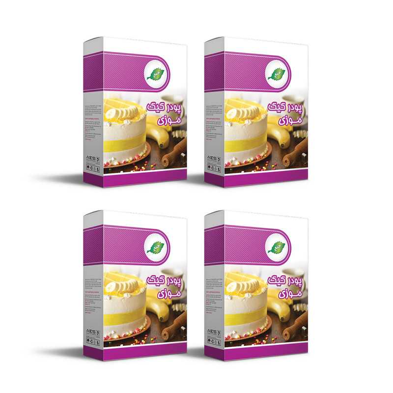 پودر کیک موز جمع – 500 گرم بسته 4 عددی