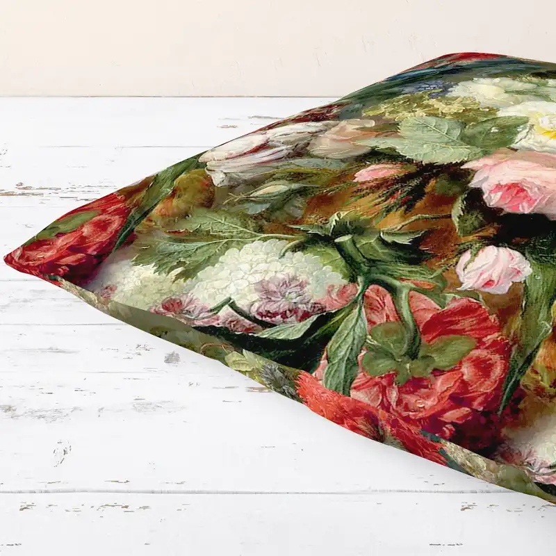 کاور کوسن مدل گل آبرنگ دورو کد 140046