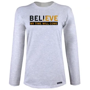 تی شرت آستین بلند زنانه 27 مدل Believe کد MH1545